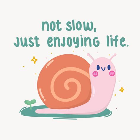 🐌 This is your reminder to slow down, and enjoy your every day ☺️ #slowdown #snail #enjoy #enjoylife Snail Quote, Slow Quotes, Snail Tattoo, Slow Down, Enjoy Life, Quotes, Instagram