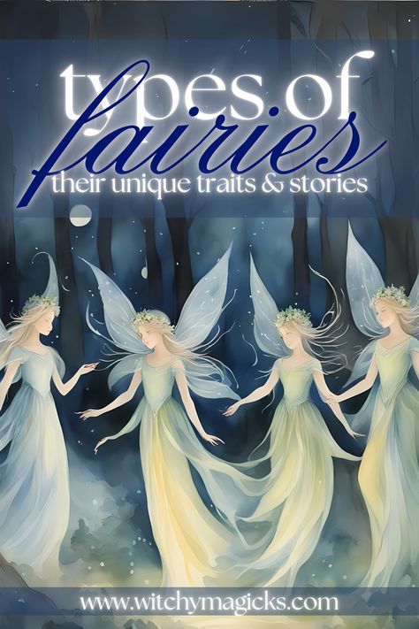 Explore the enchanting world of fairies and discover their unique traits and stories. Learn about different types of fairies, from mischievous pixies to benevolent house spirits, and uncover the folklore behind these magical beings.   #Fairies #Mythology #FairyTales #Witchcraft #MagicalCreatures #Folklore #MysticalBeings #Deities #Myth #Fairy #FairyTypes #TypesOfFairies #Mystical #WitchyMagicks Pixies Mythology, Fairy Story Ideas, Pixies And Fairies, Different Types Of Spirits, High Fae Aesthetic, Fairy Facts, Fairy Witchcraft, Celtic Fairies, Types Of Fae