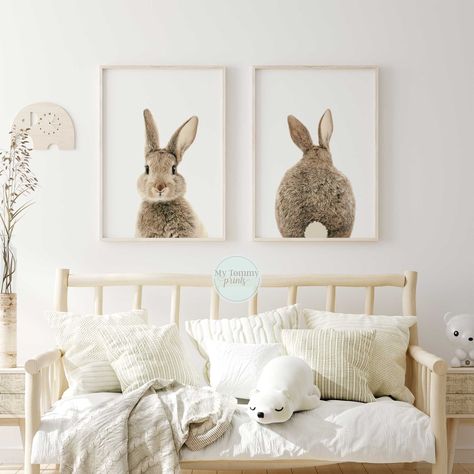 Transform your little one's space into a charming world of sweetness with our Rabbit Nursery Prints. Perfect for both little girls and boys, these Bunny Nursery Decor prints add a touch of whimsy and warmth to any bedroom. The neutral tones make them versatile for any color scheme, creating a soothing and delightful atmosphere. Let the adorable bunnies hop into your child's dreams, making bedtime a magical and comforting experience. Elevate the aesthetics of your nursery or bedroom with these he Bunny Portrait, Nursery Bunny, Bunny Nursery Decor, Bunny Wall Art, Bunny Poster, Scandi Nursery, Nursery Room Art, Nursery Frames, Nursery Decor Prints