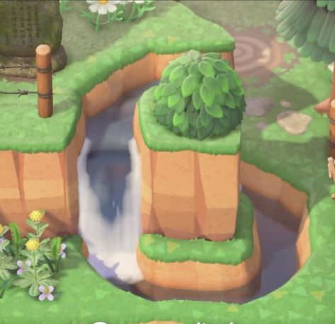 Cliff Waterfall, Cottagecore Animal Crossing, Acnh Cottagecore, Animal Crossing 3ds, Animals Crossing, Ac New Leaf, Animal Crossing Funny, Animal Crossing Memes, Animal Crossing Guide