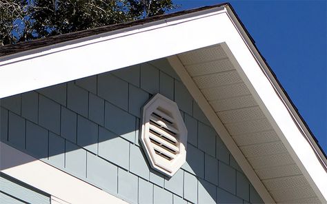 Gable vents may cause some unexpected #attic ventilation and moisture problems. Listen to our #podcast to learn why you should close them. ⤵️ #diy #homeimprovement Attic Vents Exterior, Gable Vents On House Exterior, Gable Vents On House, Floating Tea Light Candles, Attic Vents, Fan Vent, Garage Attic, Ridge Vent, Natural Bug Repellent