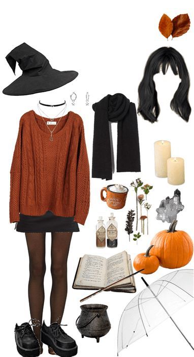 9/20/20 I’ve been a spooky witchy vibe lately, I can’t wait for it to actually feel like fall #autumn #fall #witch #tumblr #cozy. Discover outfit ideas for everyday made with the shoplook outfit maker. How to wear ideas for black crystals and Jessica Simpson Silver Silver-Tone#DuoCostumes #BlondeBrunette #MovieCostumes #HalloweenLooks #HollywoodStyle Witchy Thanksgiving Outfit, Cottage Witch Aesthetic Outfit, Cute Fall Halloween Outfits, Spooky Outfit Ideas, Six Of Crows Outfit Ideas, Salem Outfits Fall Witch, Kitchen Witch Outfit, Halloweencore Outfit, Autumn Witch Outfit