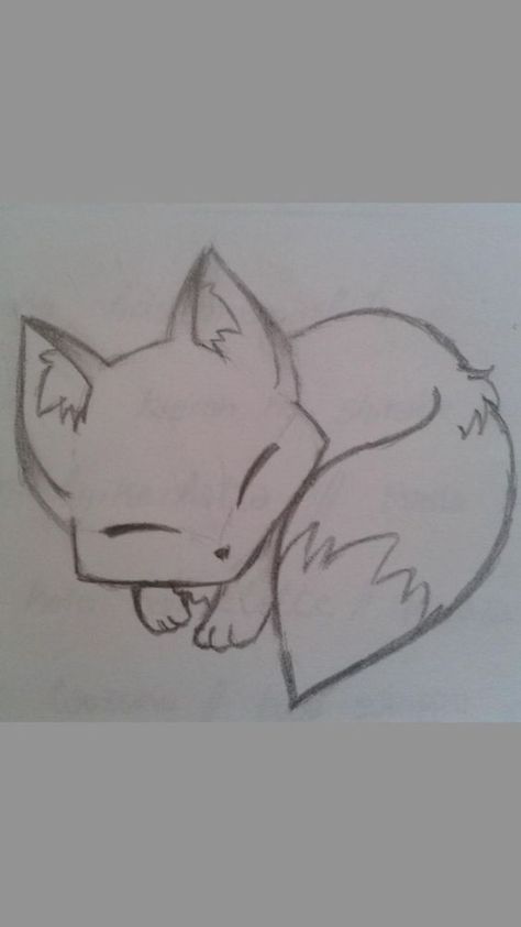 Animal Sketches Easy, Drawings Of Animals, Fox Sketch, Easy Animal Drawings, Kitten Drawing, Cute Sketches, Easy Doodles Drawings, Easy Drawings Sketches, Mini Drawings