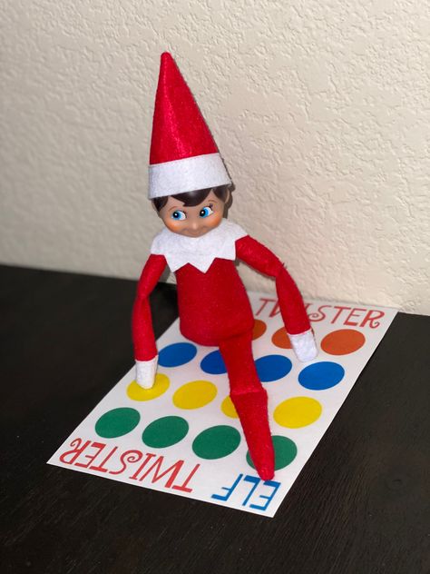 Elf On The Shelf Twister, Elf Twister, Twister Game, Xmas Elf, Shelf Ideas, On The Shelf, Wonderful Time, Elf On The Shelf, Elf