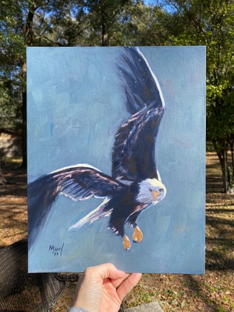 Eagle Painting Acrylic Easy, Eagle Painting Easy, Eagle Painting Acrylic, Eagles Painting, Eagle Paintings, Bald Eagle Painting, Dope Drawings, Eagle Painting, Pink Flowers Wallpaper