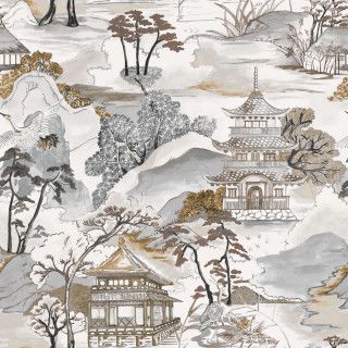 Die Wallpaper, Chinoiserie Design, Chinoiserie Wallpaper, Japanese Landscape, Contemporary Wallpaper, How To Make Curtains, National Treasure, Color Blending, Nara