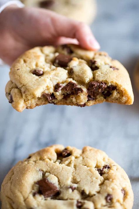 Jumbo Chocolate Chip Cookies - Tastes Better from Scratch Chocolate Chip Cookies Giant, Giant Chewy Chocolate Chip Cookies, Extra Large Chocolate Chip Cookies, Thick Cookies Chocolate Chip, Thick And Chewy Chocolate Chip Cookies, Jumbo Cookies Recipes, Chocolate Chip Cookies Recipe Soft, Large Chocolate Chip Cookies, Extra Large Cookies