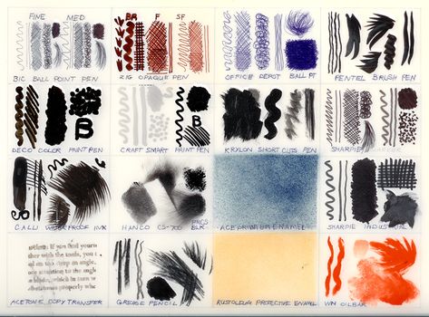 The Test Plate // polyester plate litho material notes Lithography Printmaking, Pentel Brush Pen, Pen Craft, Storing Craft Supplies, Sharpie Markers, Sharpie Marker, Press Play, Calligraphy Ink, Paint Marker