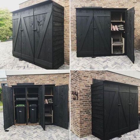 Outdoor Furniture Diy, Outdoor Storage Shed, Backyard Storage, Backyard Sheds, Outdoor Furniture Plans, Pallet Furniture Outdoor, Garden Storage, Storage Shed, Furniture Outdoor