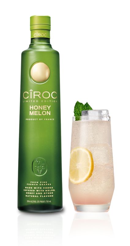 CÎROC Honey Melon Fizz Ciroc Honey Melon Cocktail, Honey Melon Ciroc Recipes, Ciroc Cocktails, Ciroc Drinks, Vodka Mixed Drinks, Ciroc Recipes, Melon Recipes, Ciroc Vodka, Vodka Recipes