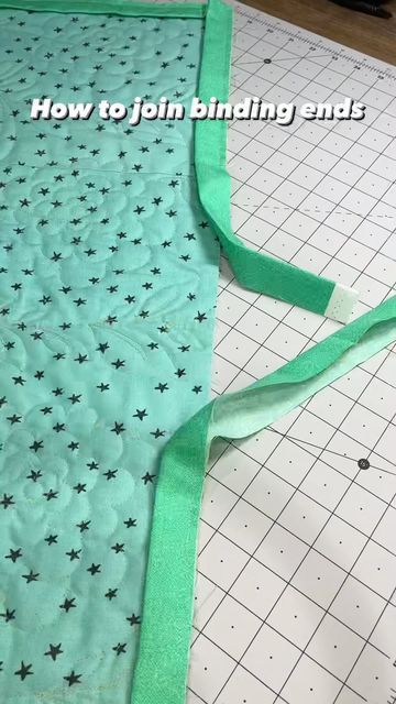 Join Binding Ends, Binding Tips, Machine Binding A Quilt, Binding Quilt, Bind A Quilt, Machine Binding, Quilting Binding, Quilt Binding Tutorial, Binding A Quilt