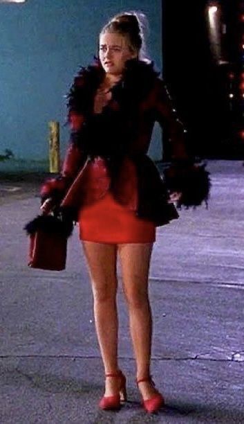 Red Streetwear Outfit, Cher Clueless Outfit, Dress 90s Style, Clueless Costume, Cher Outfits, Red And Black Jacket, Cher Clueless, Clueless Fashion, Love Or Hate