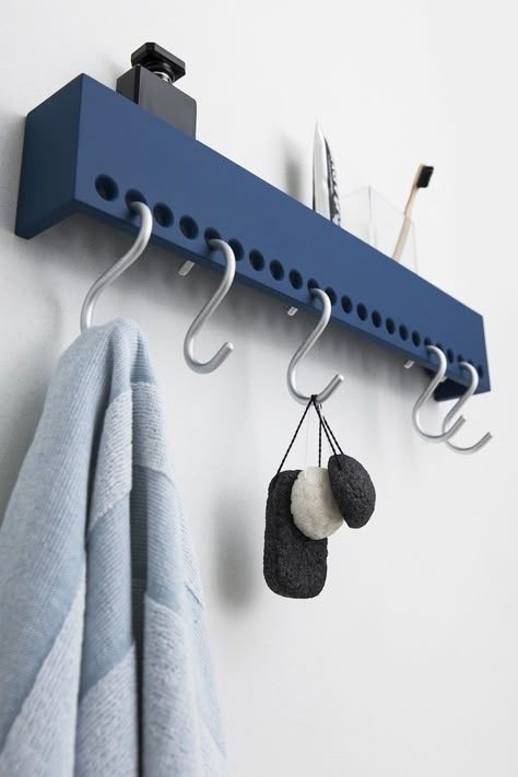 Diy Storage Rack, Stylish Storage Solutions, Wall Racks, Wall Storage, Stylish Storage, Coat Hooks, Sheet Metal, 인테리어 디자인, Coat Rack