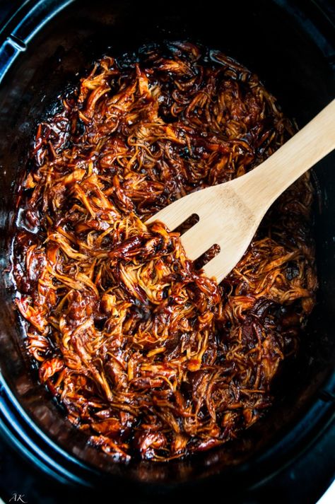 Spicy Slow Cooker BBQ Chicken Sandwich | aberdeenskitchen.com Bbq Chicken Sandwich Recipes, Bbq Pulled Chicken Sandwiches, Chicken Cooker, Bbq Chicken Sandwich, Slow Cooker Bbq Chicken, Bbq Sandwich, Chicken With Italian Seasoning, Top Chicken Recipes, Slow Cooker Bbq