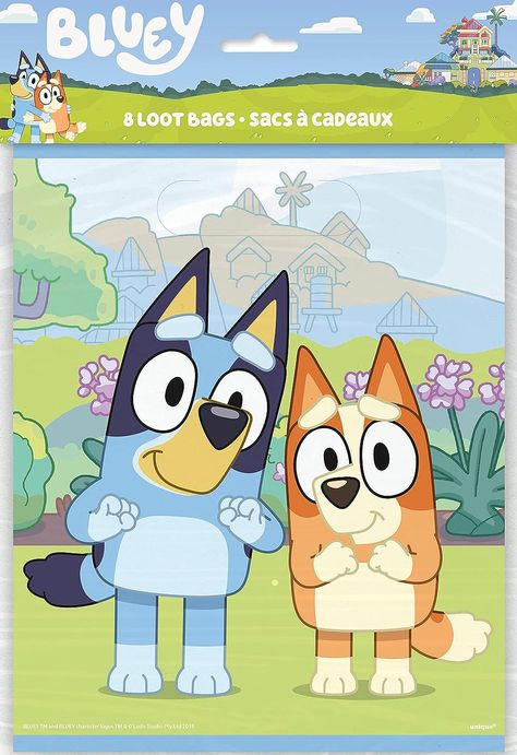 https://amzn.to/44ZgcpR Bluey Birthday Party, Bluey Party, Bluey Birthday, Loot Bags, Favor Bags, Goodie Bags, Party Favor, Bingo, Party Favors