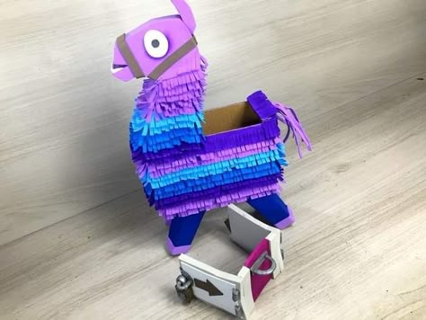 Fortnite Llama Valentines Boxes, Fortnight Valentines Boxes, Fortnite Valentines Boxes For Boys, Valentines Box Ideas, Kids Valentine Boxes, Valentines Box, Valentine Mailbox, Diy Pinata, Boy Birthday Party Themes