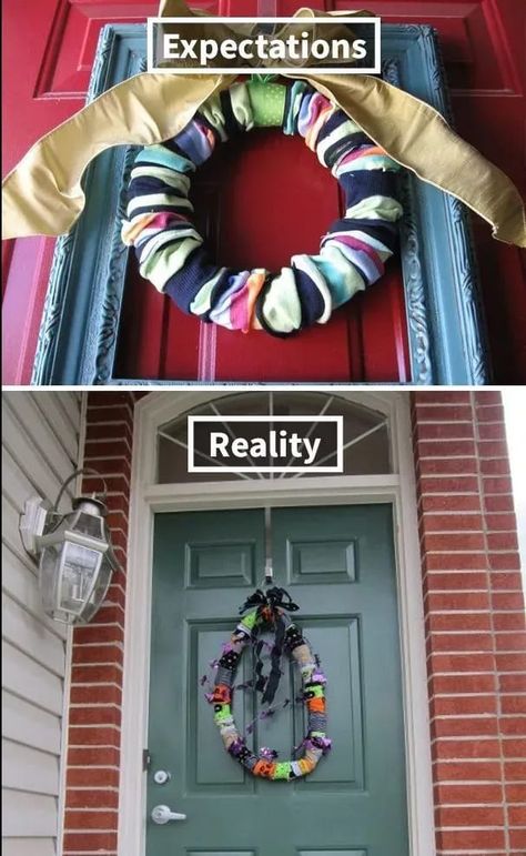 26 Insanely Bad Diy Fails To Laugh At Sock Wreath, Dollar Store Christmas Decorations, Fail Nails, Diy Fails, Katt Williams, Pinterest Crafts, Christmas Sock, Photo Fails, Dollar Store Christmas