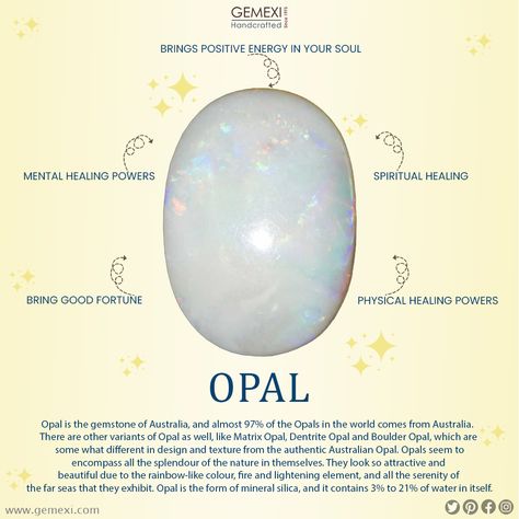 How to tell if an opal is real??? Real opal vs lab created has always been a hot topic of the gemstone world. So, let’s dive in and see how you can spot a synthetic opal. A lab-created or fake opal does not radiate brightly under UV light! Unlike real opal, the opal created in the lab let out peculiar, arranged color flashes. These opals are oddly absorbent when compared to natural opals. White Opal Stone Meaning, Opal Gemstone Meaning, Real Gemstone Jewelry, Opal Crystal Aesthetic, Opal Crystal Meaning, Opal Types, Opal Stone Meaning, Opal Aesthetic, Opal Benefits