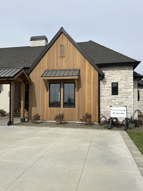 Exterior House Pallets, Vertical Siding Exterior, Wood Shingle Siding, Engineered Wood Siding, Wood Siding Exterior, Vertical Siding, Exterior Stain, Shingle Siding, Wood Shingles