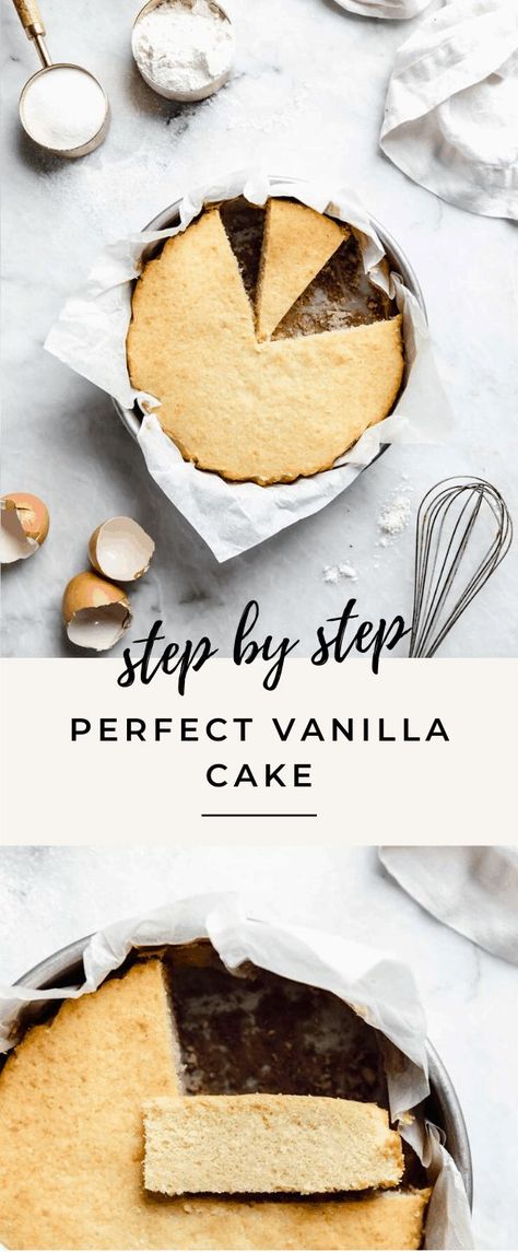 we're breaking down how to make the best vanilla cake ever. With step by step photos to take out annnny guesswork. The Best Vanilla Cake, Best Vanilla Cake, Perfect Vanilla Cake, Best Vanilla Cake Recipe, Homemade Vanilla Cake, Easy Frosting, Broma Bakery, Torte Cupcake, Vanilla Cake Recipe