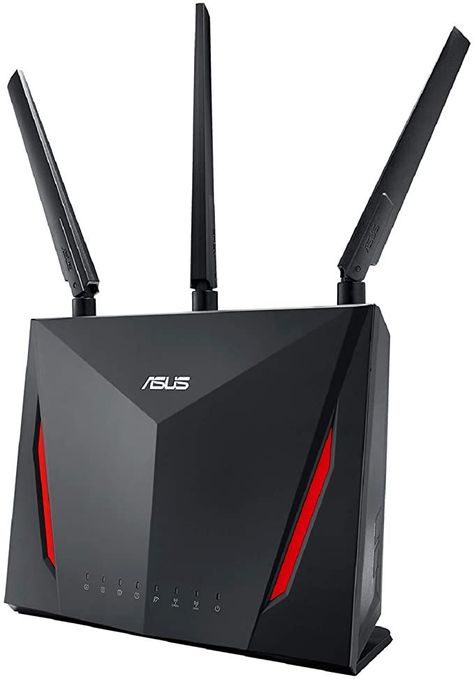 ASUS AC2900 WiFi Gaming Router (RT-AC86U) - Dual Band Gigabit Wireless Internet Router, WTFast Game Accelerator, Streaming, AiMesh Compatible, Included Lifetime Internet Security, Adaptive QoS Best Wifi Router, Asus Computer, Gaming Router, Laptop Gadgets, Best Router, Router Wifi, Internet Router, Modem Router, Wireless Routers