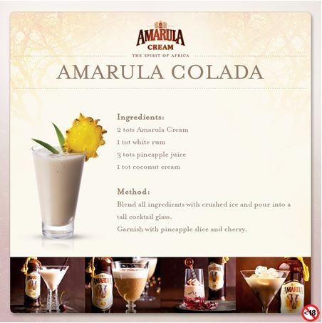 Amarula cocktail Amarula Drinks, Amarula Cocktails, Amarula Drink, African Cocktails, Diy Pickles, Paradise Cocktail, Marula Tree, Cooking Measurements, Tiki Drinks