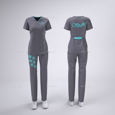 Beauty Spa Uniform Ideas, Massage Therapist Uniform Scrubs, Spa Uniform Ideas Salons, Lash Tech Uniform, Spa Scrubs Uniforms, Salon Staff Uniform, Massage Therapist Uniform Ideas, Esthetician Outfit Spa Uniform, Spa Uniform Ideas