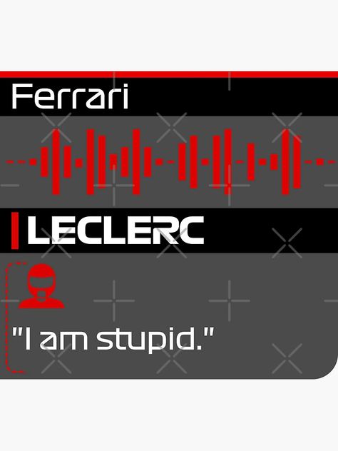 "I am stupid - F1 Team Radio Quote" Sticker for Sale by StickItOnPole | Redbubble F1 Team Radio Quotes, F1 Radio Messages, F1 Radio Quotes, Radio Quotes, F1 Team Radio, F1 Radio, F1 Stickers, F1 Funny, F1 Poster