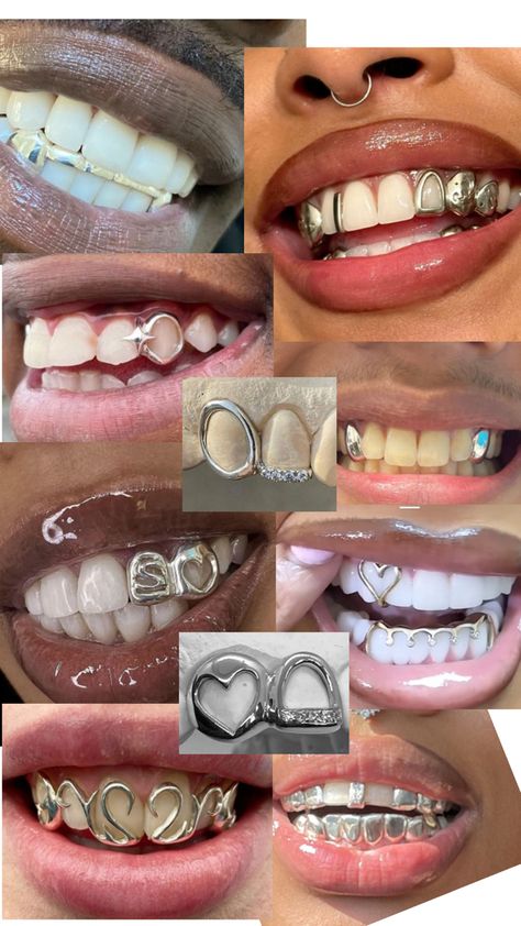 Pretty Teeth, Silver Grillz, Dental Jewelry, Grillz Teeth, Diamond Teeth, Dope Jewelry Accessories, Gold Grillz, Grills Teeth, Pretty Jewelry Necklaces