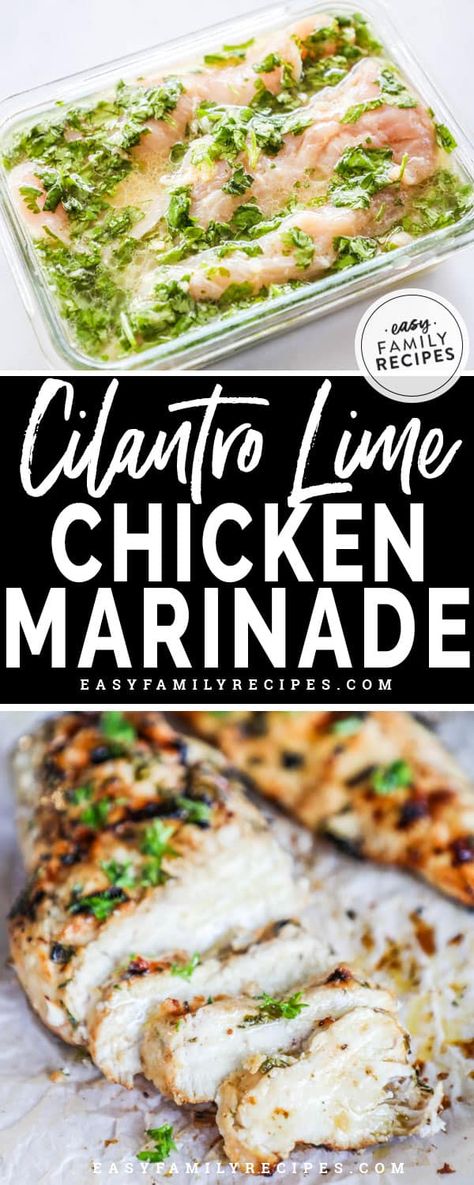 Grilled Cilantro Lime Chicken · Easy Family Recipes Grilled Cilantro Lime Chicken, Lime Chicken Marinade, Cilantro Lime Chicken Marinade, Recipe For Grilled Chicken, Lime Marinade For Chicken, Easy Summer Dinner, Sommer Mad, Easy Summer Dinners, Diner Recept