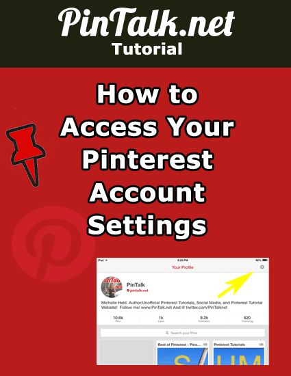 How to Access Your Pinterest Account Settings - PinTalk.net Pinterest Tutorial, Pinterest Tutorials, Pinterest Guide, Learn Pinterest, Pinterest Hacks, Account Settings, Pinterest Help, Pinterest Management, Pinterest Marketing Strategy