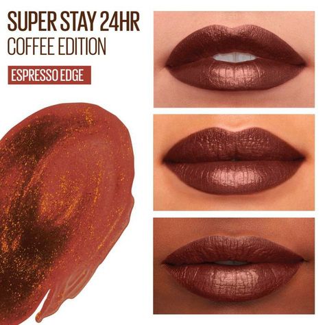 Maybelline Burgundy Lipstick, Maybelline Swatches, Olive Skin Makeup, Full Lips Makeup, Superstay Maybelline, Perfect Lipstick Shade, Chocolate Lipstick, Dark Skin Makeup Tutorial, Lipstick For Dark Skin