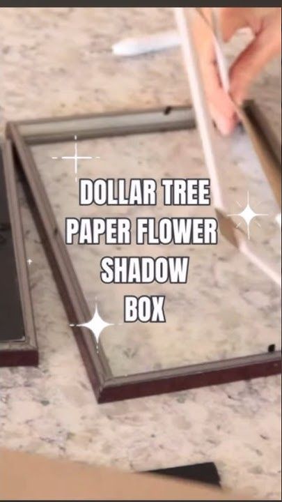 Picture Frame Box Diy, Diy Shadowbox Frame, Shadow Box Gifts Diy, Barbie Shadow Box Ideas, Rolled Paper Flower Shadow Box Ideas, Shadow Box Paper Flowers, How To Build A Shadow Box Diy, Dollar Tree Wooden Crafts Diy, Diy Flower Picture Frame