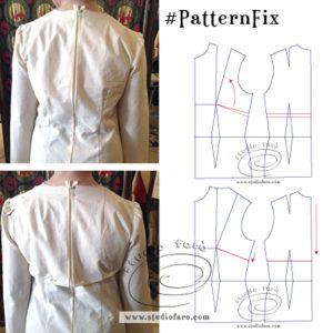 Studio Faro | Dress Pattern Alteration - Back Dress too Long Basic Dress Pattern, Colette Patterns, Vintage Vogue Sewing Patterns, Sewing Alterations, Suit Pattern, Sewing Design, Pattern Drafting, Clothes Sewing Patterns, Fashion Sewing Pattern