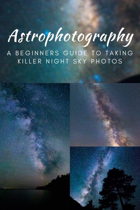 Do you want to take pretty photos of the night sky? We’ve out together a complete guide to astrophotography for beginners that will have you taking some pretty epic shots of the milky way in no time! #nightsky #milkyway #travelphotography #astrophotography | How to take photos of the stars, how to do astrophotography, how to take photos of the milky way, is astrophotography hard? Astrophotography Tutorial, Milky Way Photography, Manual Photography, Photography Settings, Night Sky Photography, Photography Cheat Sheets, Star Photography, Travel Photography Tips, Smartphone Photography