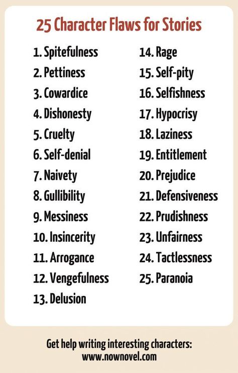 List of character flaws for stories | Now Novel Character Flaws, Writing Dialogue Prompts, Creative Writing Tips, Writing Motivation, Writing Inspiration Prompts, Writing Characters, Book Writing Inspiration, Writing Dialogue, Creative Writing Prompts