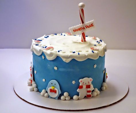 Pole Cake, North Pole, Christmas Cake, Amazing Cakes, Birthday Cake, Baby Shower, Candy, Baking, Cake