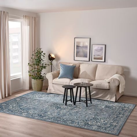 Vedbäk Rug, Floral Pattern Rug, Ikea Rug, Affordable Rugs, Professional Carpet Cleaning, Blue Carpet, Traditional Furniture, Large Area Rugs, How To Clean Carpet