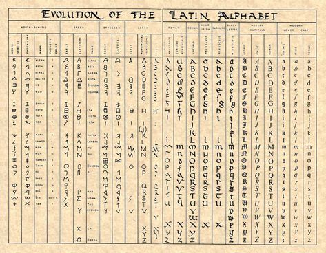 Latin Alphabet, Signature Ideas, A B C D, A B C, G H, Alchemy, Handwriting, Evolution, Alphabet