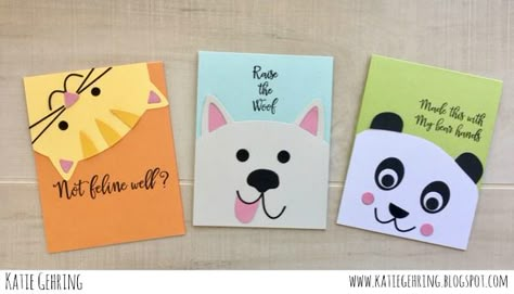 Frog Card, Card Puns, Panda Card, Card Dies, Bear Card, Paper Smooches, Paper Animals, Dog Cards, Cat Cards