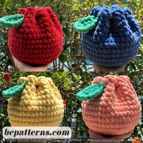 Crochet Baby Patterns | Adorable Creations for Little Ones Functional Crochet, Pouch Ideas, Handmade Presents, Crocheted Bags, Bags Pattern, Crochet Fruit, Crochet Bag Pattern Free, Bag Pattern Free, Crochet Pouch