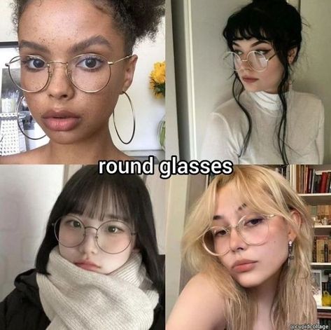 Comment and follow for more glass frames for women Round Glasses Frames For Women, Glasses For Heart Shaped Face For Women, Glasses For Heart Face Shape, Round Glasses Aesthetic Girl, Glasses For Square Face Woman, Glasses For Heart Shaped Face, Round Glasses Aesthetic, Aesthetic Specs, Heart Shaped Face Glasses