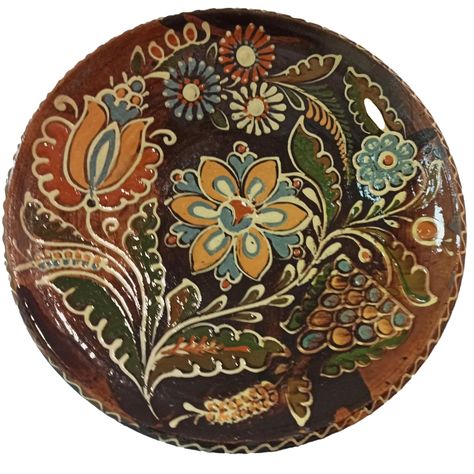 Mykola Poshivaylo, plate, 1970. Opishnia, Ukraine. National Museum-Reserve of Ukrainian Pottery in Opishnja. #Ukrainian_Pottery #ukrainian_plate #traditional_ukrainian_ceramic #ceramic_plate Ukrainian Pottery, Ceramic Plate, National Museum, Ceramic Plates, Ukraine, Ceramics