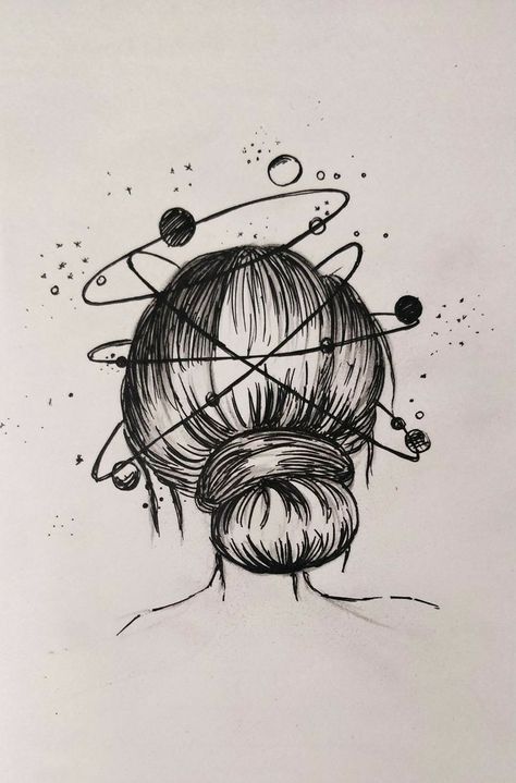 Overthinking Sketch Ideas, Overthinker Art Drawing, Overthinking Tattoos, Draw Plants, Fineliner Art, Buddhist Art Drawing, Abstract Pencil Drawings, Pencil Sketch Images, Girl Drawing Sketches