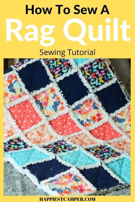 Rag Quilt Patterns Easy, Crochet Quilt Tutorial, Rag Quilt Instructions, Flannel Rag Quilts, Rag Quilt Tutorial, Rag Quilt Patterns, Baby Rag Quilts, Fun Quilt, Flannel Quilts