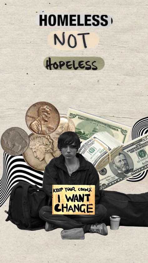 #art #artistic #homeless #nothopeless #meaningful Homelessness Art, Poster Collage, Create Collage, Creative Play, Collage Art, Design Projects, Poster Design, The Unit, Baseball Cards