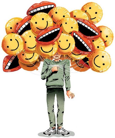 Laughing Illustration Art, Fake Happiness Illustration, Laughing Art Drawing, Reaction Images Laughing, Fake Illustration, Laugh Illustration, Laughing Illustration, Anime Reaction Images, Fake Laugh