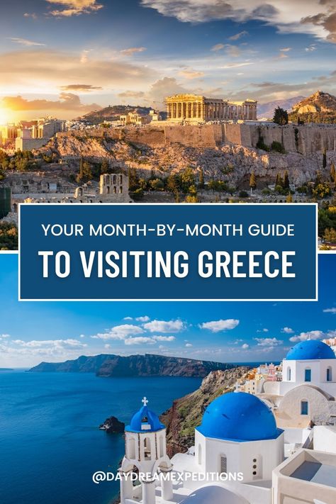 Best Time To Visit Greece, Greece In March, Greece In April, Greece In May, Greece Spring, March Travel, Spring Vacation Outfits, Italy In May, Mediterranean Travel