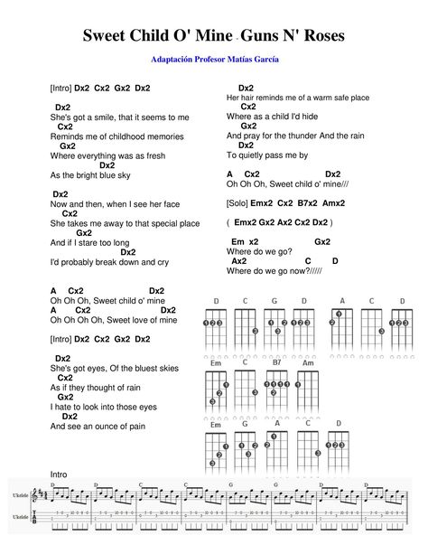 Piano Cords, Ukulele Tabs Songs, Ukelele Chords Ukulele Songs, Guitar Tabs For Beginners, Ukulele Chords Songs, Uke Songs, Guitar Tabs Songs, Sweet Child O' Mine, Music Tabs