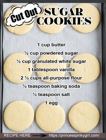 Super Cookie Recipe, Roll Out Sugar Cookies Recipe, Basic Baking Recipes, How To Make Homemade Cookies, How To Make Sugar Cookies, Cut Out Sugar Cookies Recipe, Soft Cut Out Sugar Cookies, Homemade Sugar Cookies Recipe, Easy Sugar Cookie Recipe